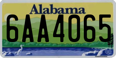 AL license plate 6AA4065