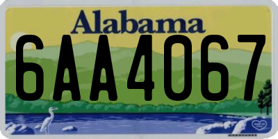 AL license plate 6AA4067