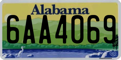 AL license plate 6AA4069