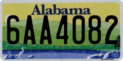 AL license plate 6AA4082