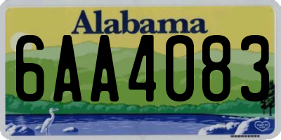 AL license plate 6AA4083