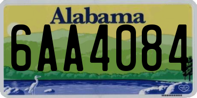 AL license plate 6AA4084