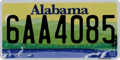AL license plate 6AA4085