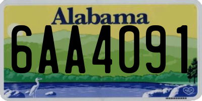 AL license plate 6AA4091