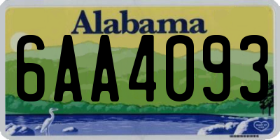 AL license plate 6AA4093
