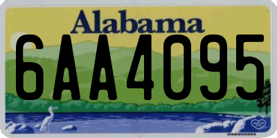 AL license plate 6AA4095