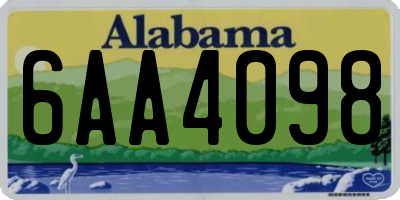 AL license plate 6AA4098