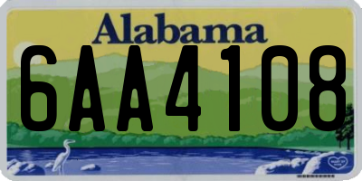 AL license plate 6AA4108