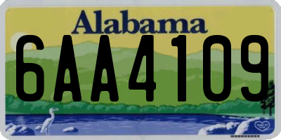 AL license plate 6AA4109