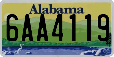 AL license plate 6AA4119