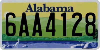 AL license plate 6AA4128
