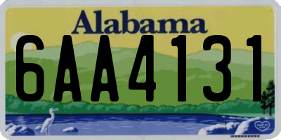 AL license plate 6AA4131
