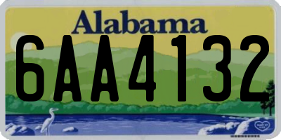 AL license plate 6AA4132