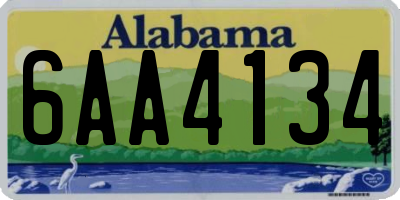 AL license plate 6AA4134