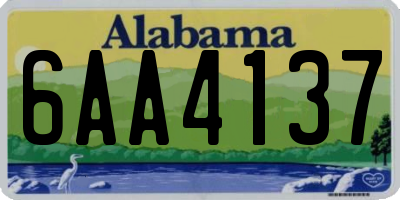 AL license plate 6AA4137