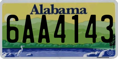 AL license plate 6AA4143