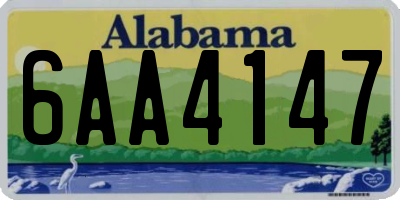 AL license plate 6AA4147