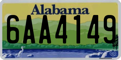 AL license plate 6AA4149