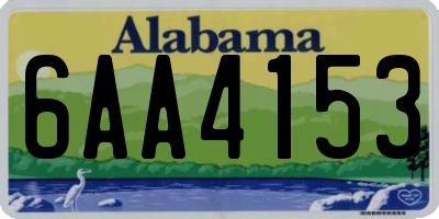AL license plate 6AA4153