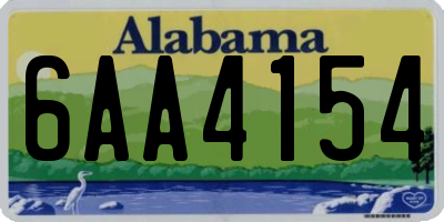 AL license plate 6AA4154