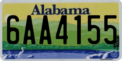AL license plate 6AA4155