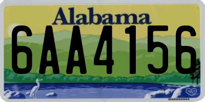 AL license plate 6AA4156
