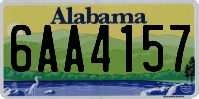 AL license plate 6AA4157