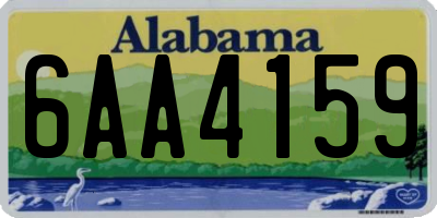 AL license plate 6AA4159