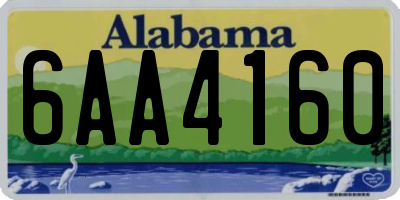 AL license plate 6AA4160