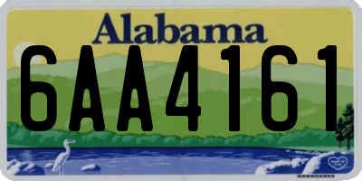 AL license plate 6AA4161