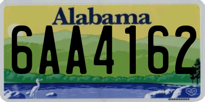 AL license plate 6AA4162