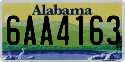 AL license plate 6AA4163