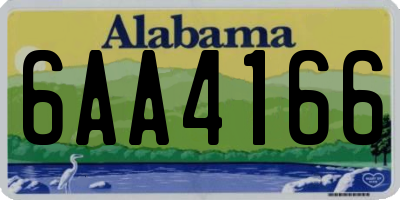 AL license plate 6AA4166