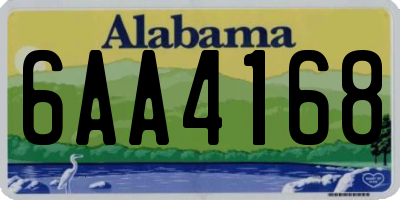 AL license plate 6AA4168