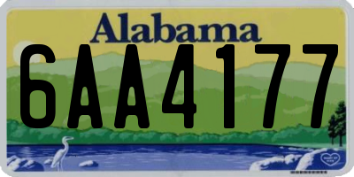 AL license plate 6AA4177