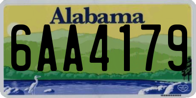 AL license plate 6AA4179