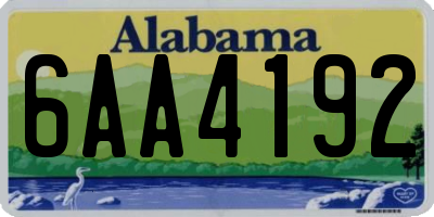 AL license plate 6AA4192