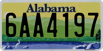 AL license plate 6AA4197
