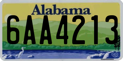 AL license plate 6AA4213