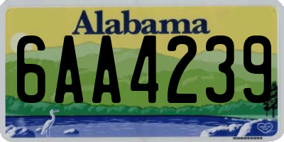 AL license plate 6AA4239