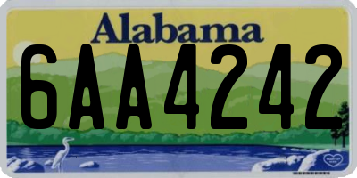 AL license plate 6AA4242