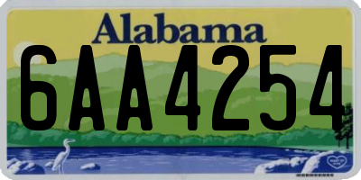 AL license plate 6AA4254