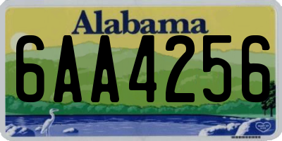 AL license plate 6AA4256