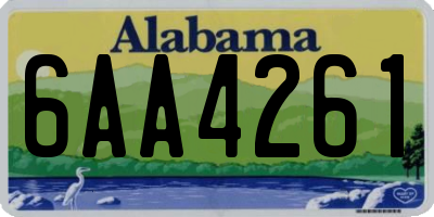 AL license plate 6AA4261