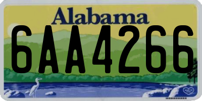 AL license plate 6AA4266