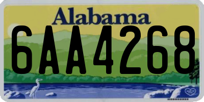 AL license plate 6AA4268