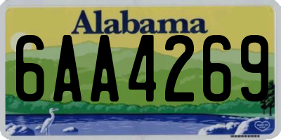 AL license plate 6AA4269