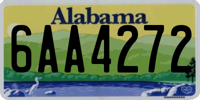 AL license plate 6AA4272