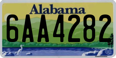 AL license plate 6AA4282