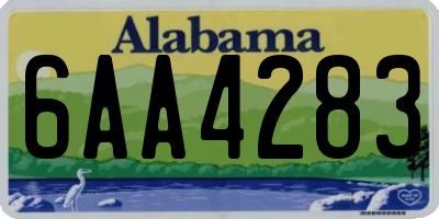 AL license plate 6AA4283